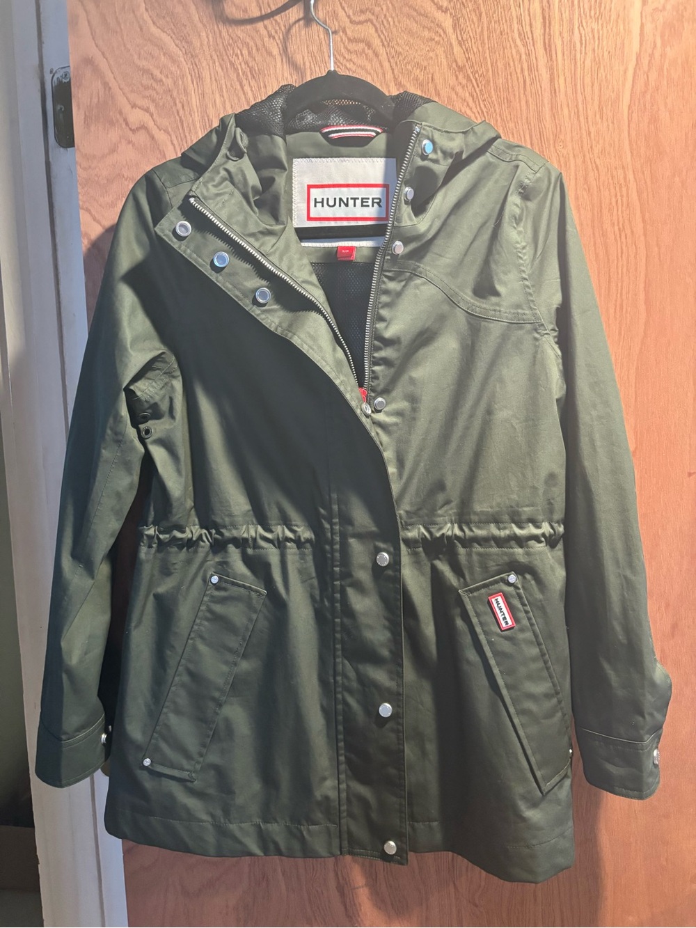 Hunter Women's Olive Hooded Utility Jacket - Picture 5 of 8
